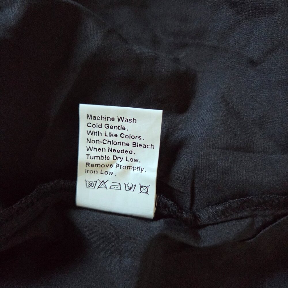 Kirundo Black Swiss Dot Dress Large V Neck Long Sleeve Empire Waist - Picture 8 of 9